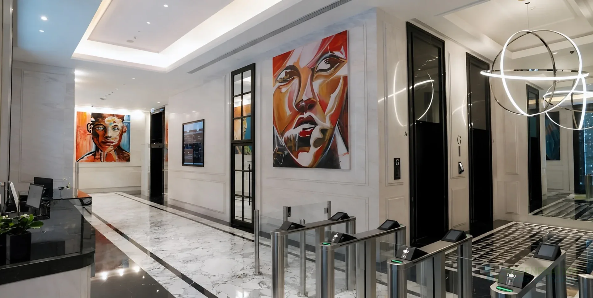 Modern entrance and reception area for the Regeneration Center stem cell clinic in Bangkok