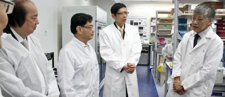 Regenerative medicine laboratory team working in a clinical facility