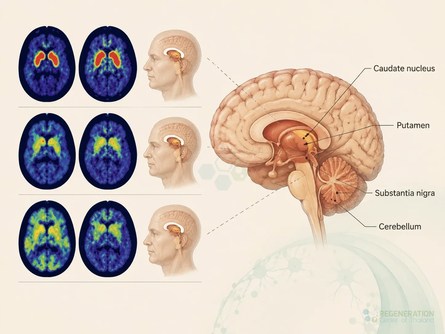 Brain imaging comparison associated with Parkinson disease assessment