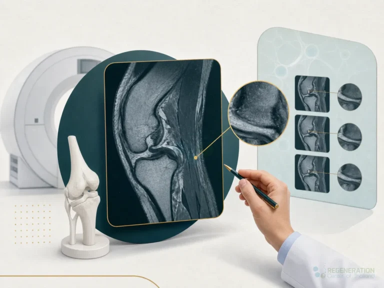 Shoulder MRI sequence with imaging analysis graphs for Stem Cell Treatment for Osteoarthritis & Gout Arthritis Therapy.