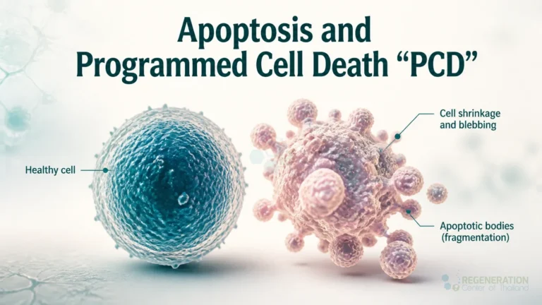 Microscopy image of cells labeled Apoptosis Programmed Cell Death for Apoptosis and Programmed Cell Death “PCD”.