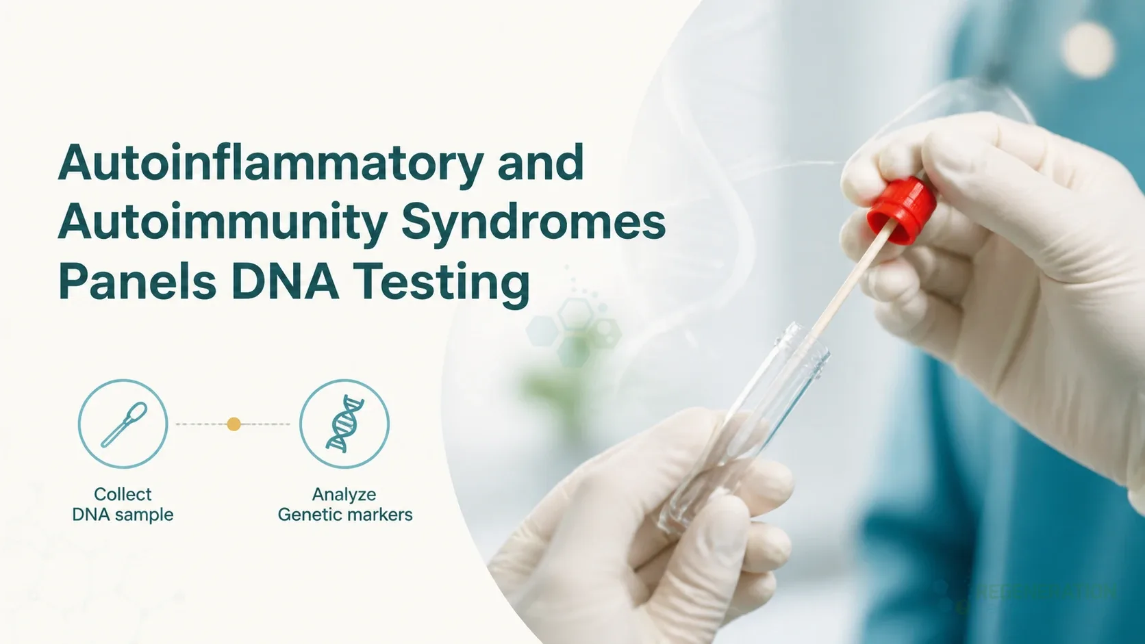 DNA swab collection concept, unverified draft for editorial review