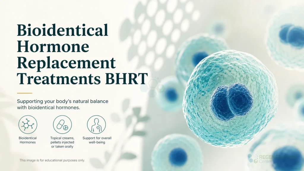 Clinical editorial image for Bioidentical Hormone Replacement Treatments BHRT, including the section headline.