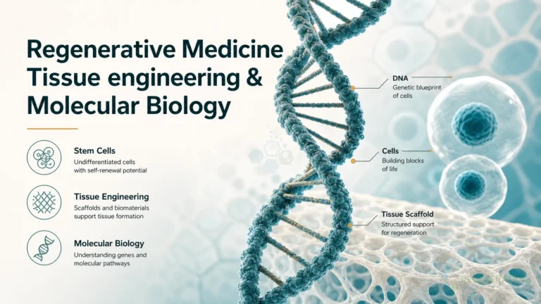 Clean clinical illustration for Regenerative Medicine Tissue engineering & Molecular Biology with concise explanatory text.