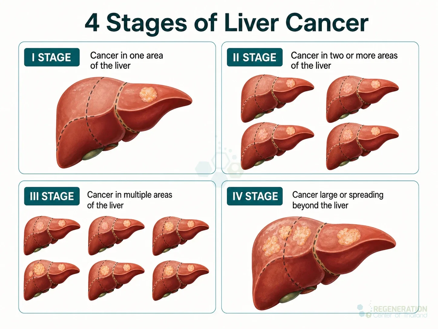 Editorial illustration for 4 Stages of Liver Cancer, including the authored section headline.