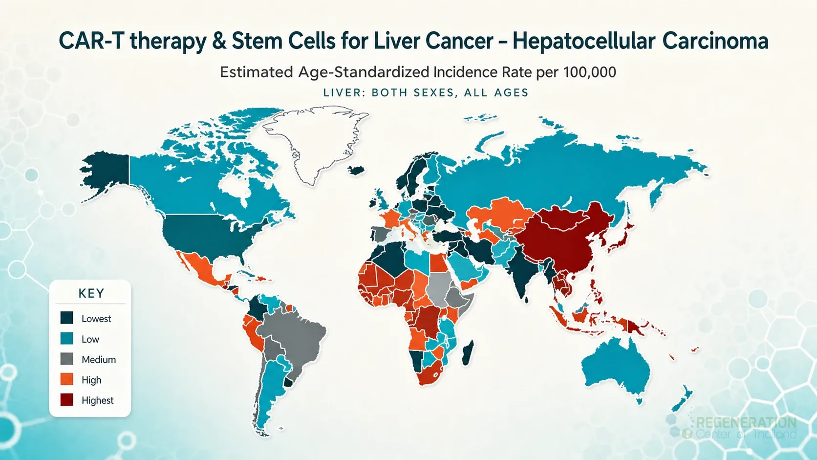 Editorial illustration for CAR-T therapy & Stem Cells for Liver Cancer – Hepatocellular Carcinoma, including the authored section headline.