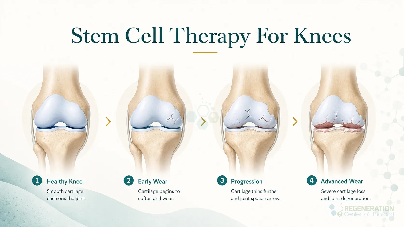 Clinical editorial image for Stem Cell Therapy For Knees, including the section headline.
