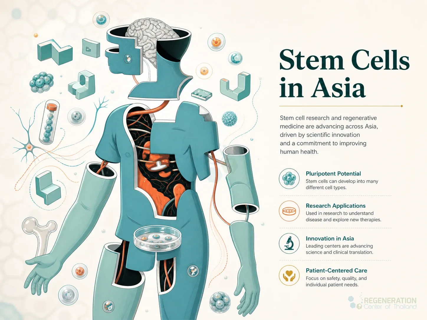 Stem Cells in Asia editorial illustration for regenerative medicine research
