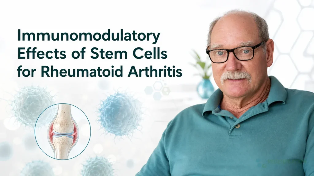 Editorial image for Immunomodulatory Effects of Stem Cells for Rheumatoid Arthritis, including the section headline.