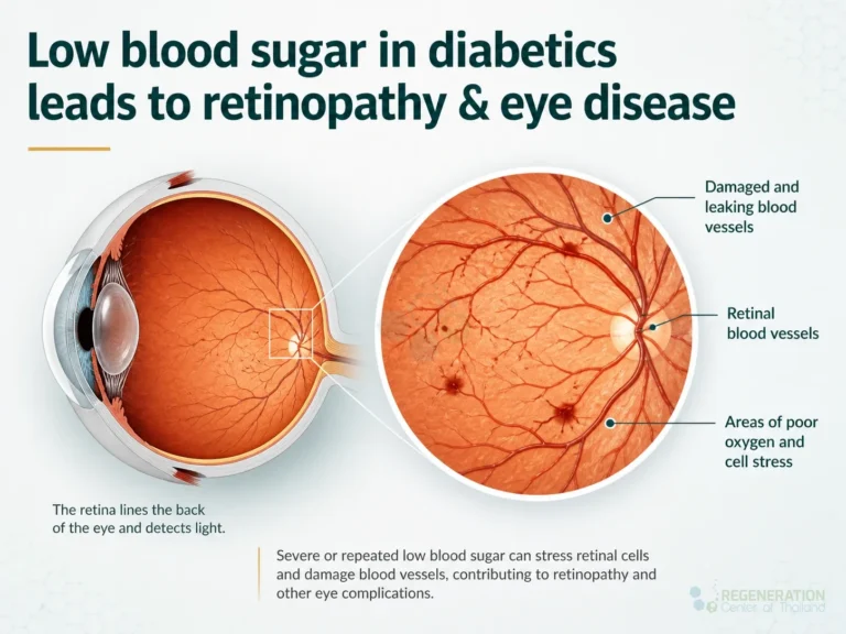 retina-vasculature-stemcells for Low blood sugar in diabetics leads to retinopathy & eye disease.