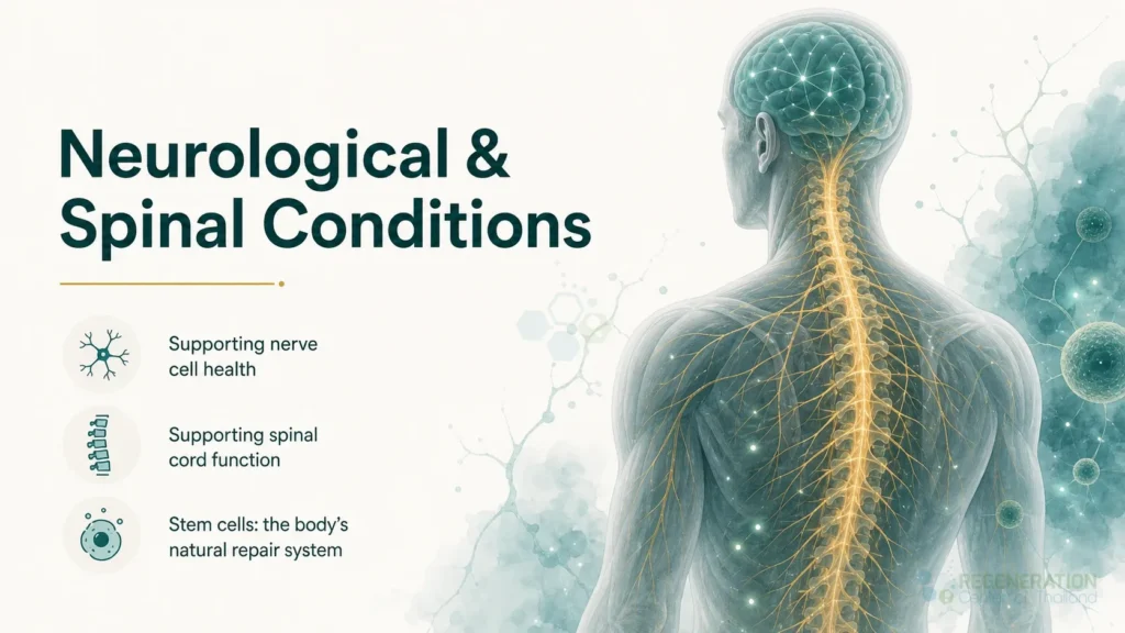Clinical editorial image for Neurological & Spinal Conditions, including the section headline.