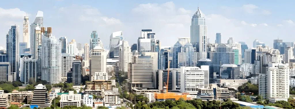 Enhanced visual alternative for Bangkok skyline representing the location of international stem cell conferences