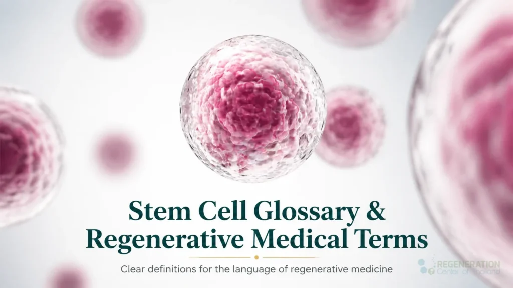 Stem Cell Glossary & Regeneative Medical Terms for Stem Cell Glossary & Regenerative Medical Terms.