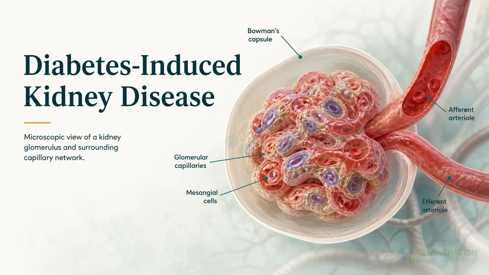 Stem-Cell-Therapy-Diabetic-Nephropathy Clinical editorial image for Diabetes-Induced Kidney Disease, including the section headline.