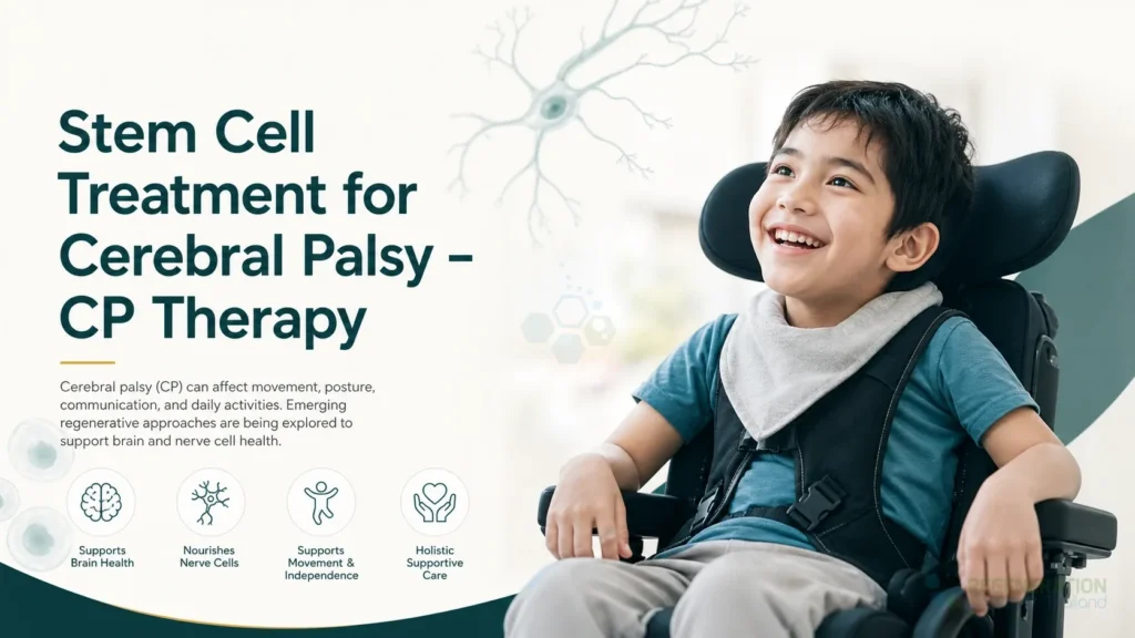 Clinical editorial image for Stem Cell Treatment for Cerebral Palsy – CP Therapy, including the section headline.