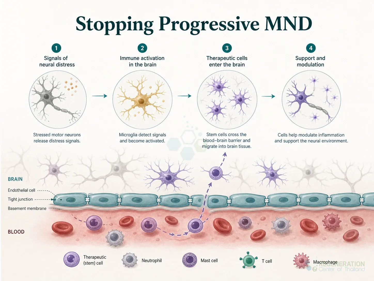 Clinical editorial image for Stopping Progressive MND, including the section headline.