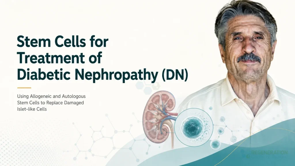 Clinical editorial image for Stem Cells for Treatment of Diabetic Nephropathy (DN), including the section headline.