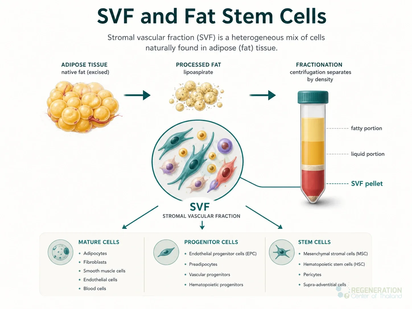 Stromal vascular fraction and adipose cell concept, unverified draft for editorial review