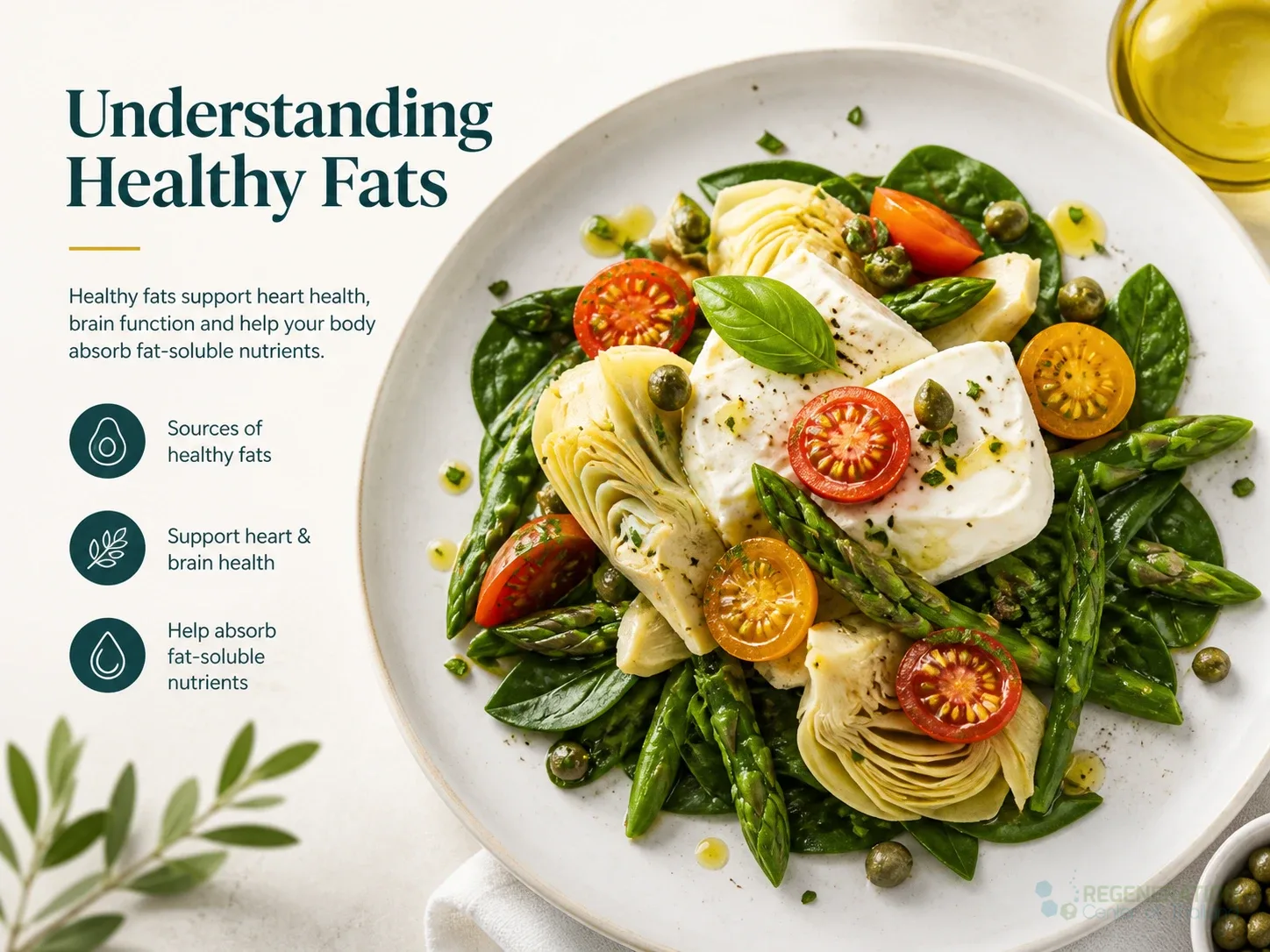 Healthy fat meal for a nutrition article